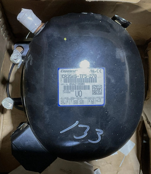 COPELAND COMPRESSOR CR35K6-TF5-270 3 HP, 200-230V, 3 PH, 34,900 BTU, R22