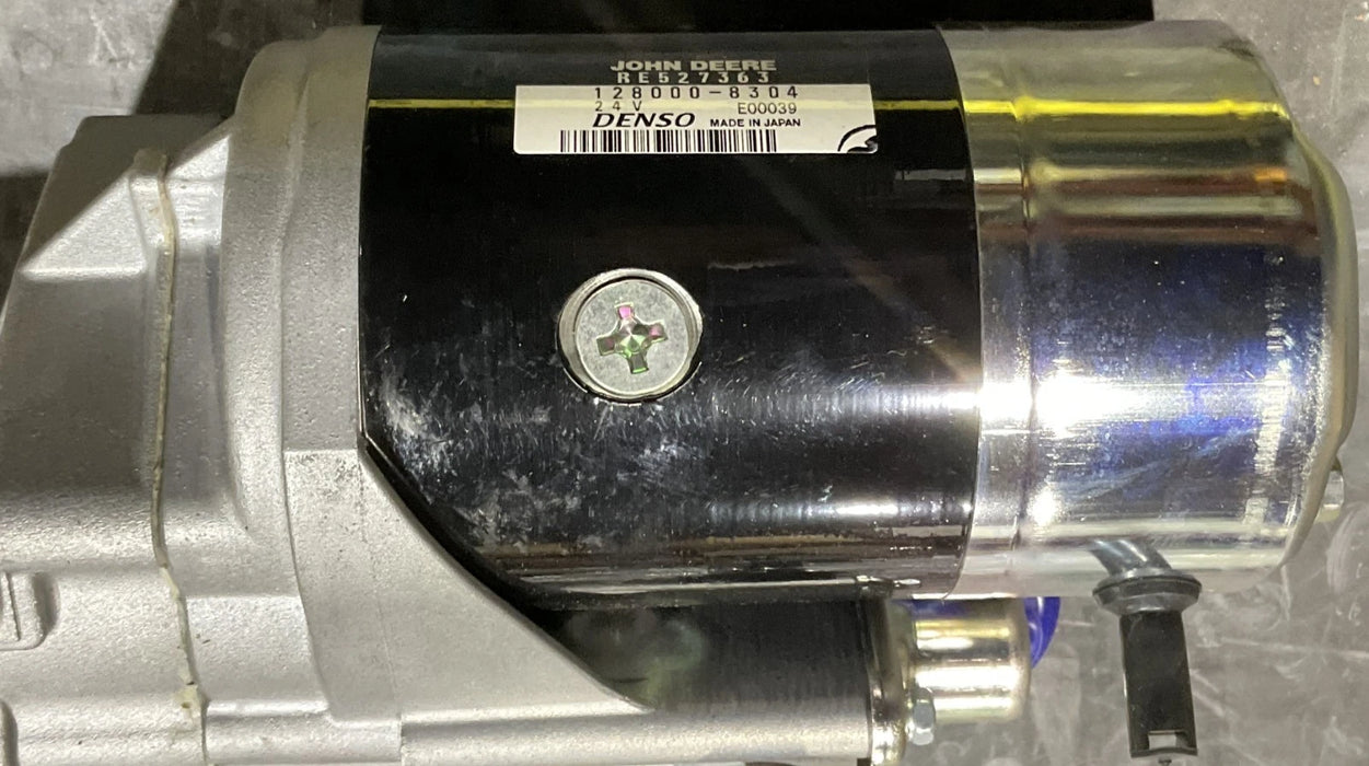 GENUINE John Deere RE527363 24V Starter DENSO 128000-8304