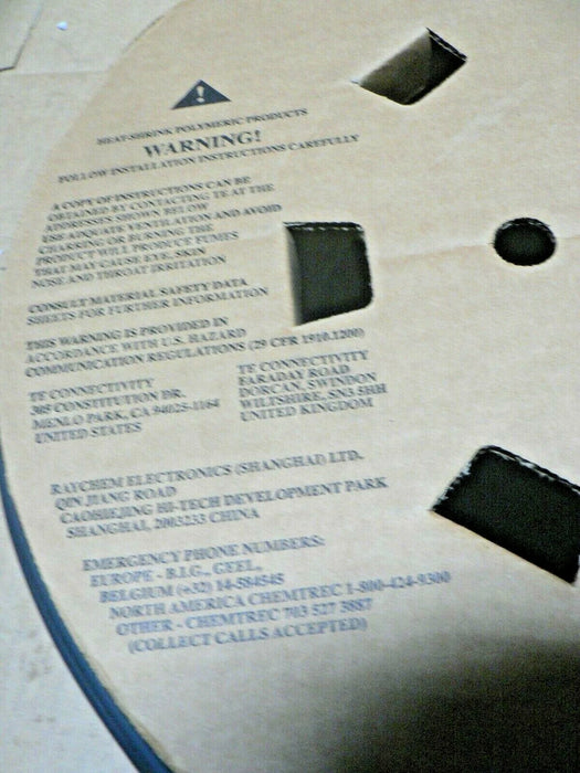 TYCO HEAT SHRINK TUBING NTFR-7/8-0-SP 200 FEET PER ROLL