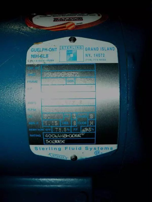 (NOS) SIHI VACUUM PUMP LEMA 40AZ831.OE.0 LOHY2404 LOHY2404BN11502 907682 901535