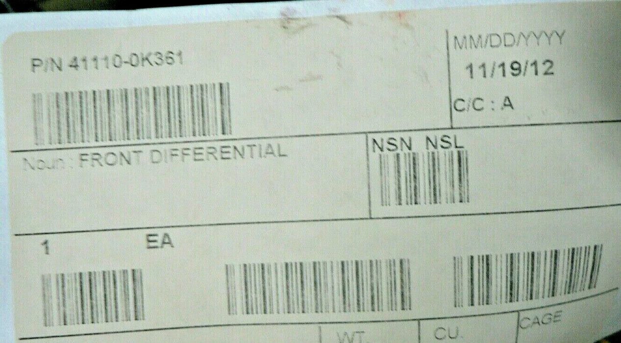 GENUINE NEW Toyota 41110-0K361 Front Axle Carrier Assy, Differential