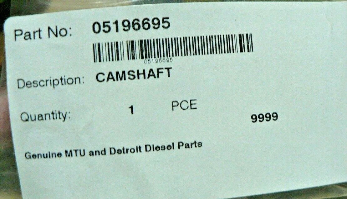 GENUINE DETROIT DIESEL 5196695 71 SERIES Cam, Raw Water Pump Body
