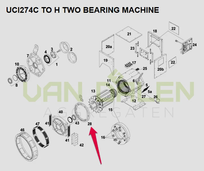 ONAN RETAINING RING 330-10001 231-0319 UCI274C TO H, M1074,M1075,M1076,M1077