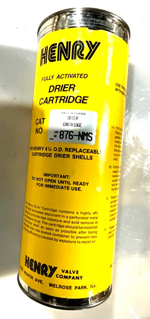 Henry 876-NMS Filter/Driers, Replaceable Cores for Brass Drier Shells 4-1/4"