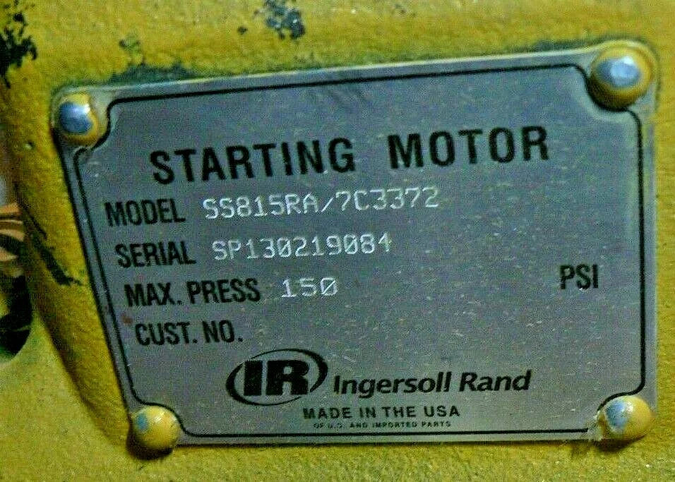 Ingersoll-Rand Ss815R4W5107 Ss815Ra/7C3372 Caterpillar 7C3372 5N8773 4W5107