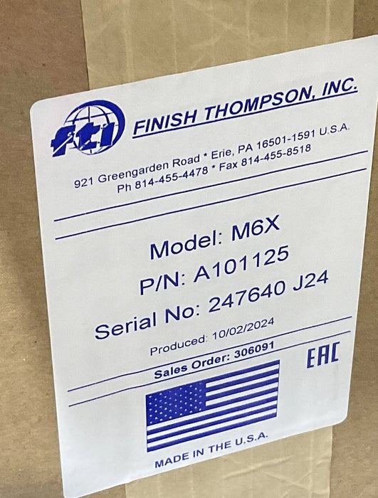 FINISH THOMPSON MODEL M6X A101125  air drum pump motor