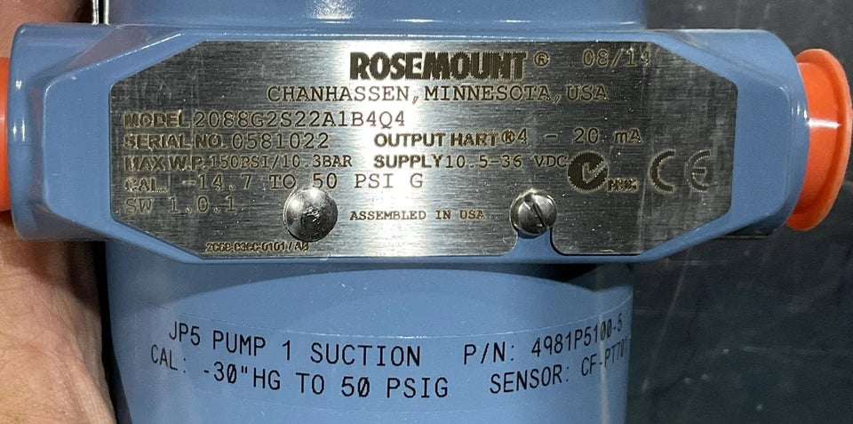 ROSEMOUNT 2088 MOTIONAL PICKUP TRANSDUCER 4981P5100-5 6695-01-304-6236