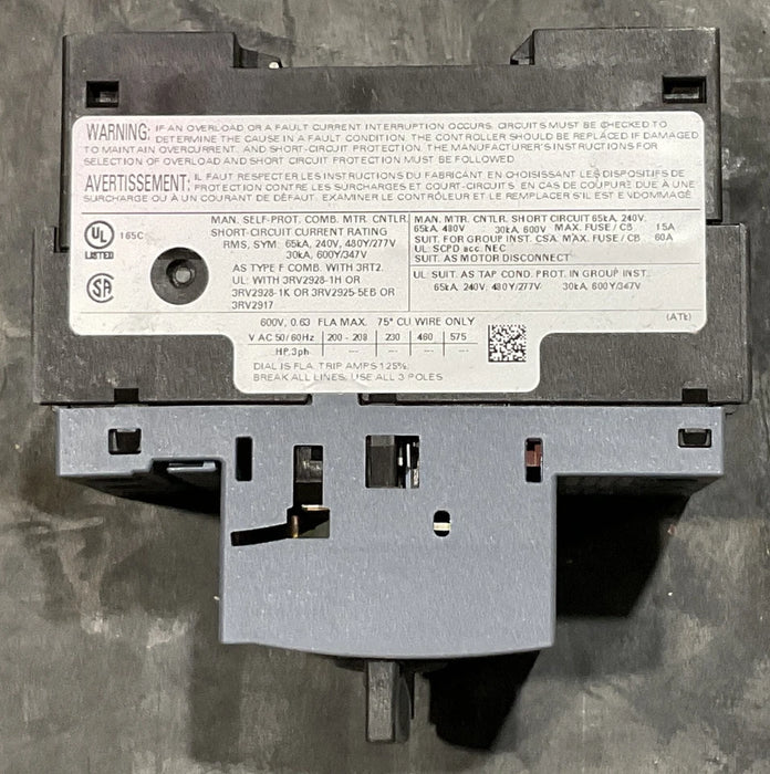 SIEMENS 3RV2021-0GA10 CIRCUIT BREAKER