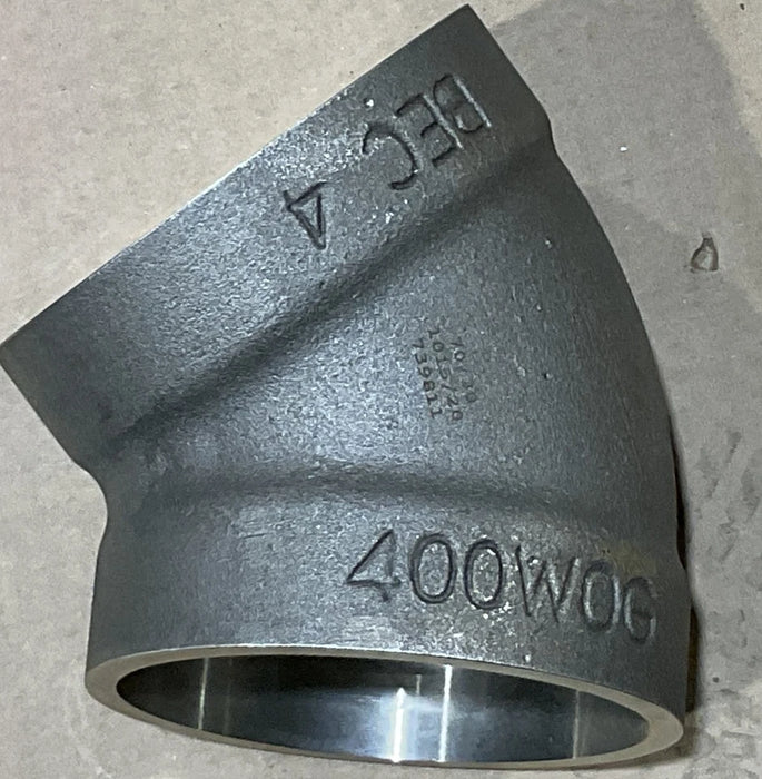 45 DEGREE ELBOW 4"NPS 400PSI 70/30 CUNI P/N 6704-600