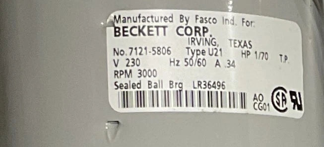 GENUINE SCOTSMAN WATER PUMP 12-2265-22 3000RPM 115V