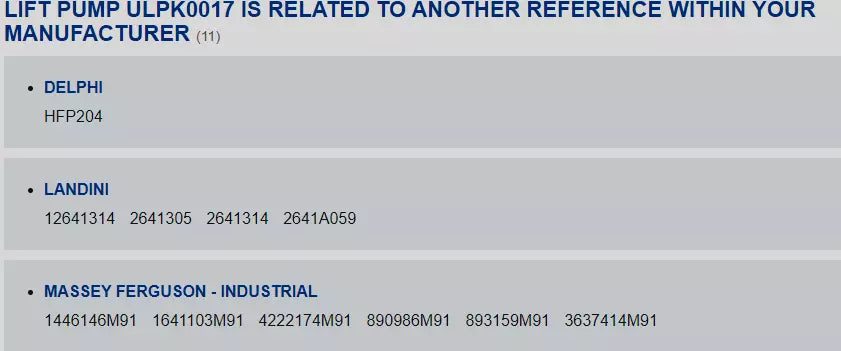 Perkins LIFT Pump 4.107/4.108 2641A059 ULPK0017 7971304 Fuel PUMP 1446146M91