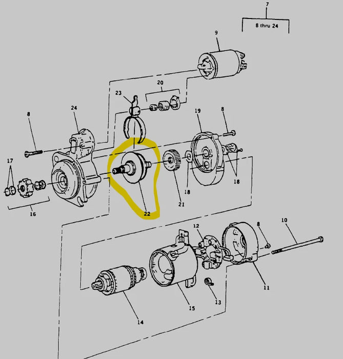 NEW ONAN 191-1445 STARTER DRIVE