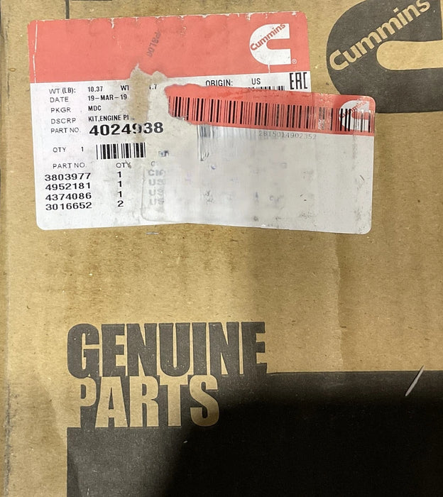 GENUINE Cummins Engine Piston Kit 4024938 for M11 QSM Diesel Engines