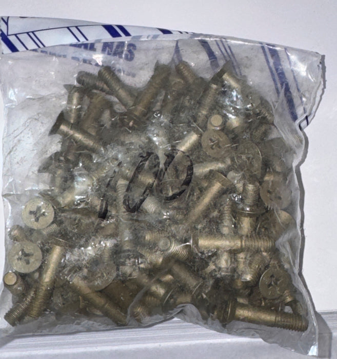 (100) Close Tolerance Screws Nas7303a8 160000psi Titanium Alloy Uns R56400 OVERA