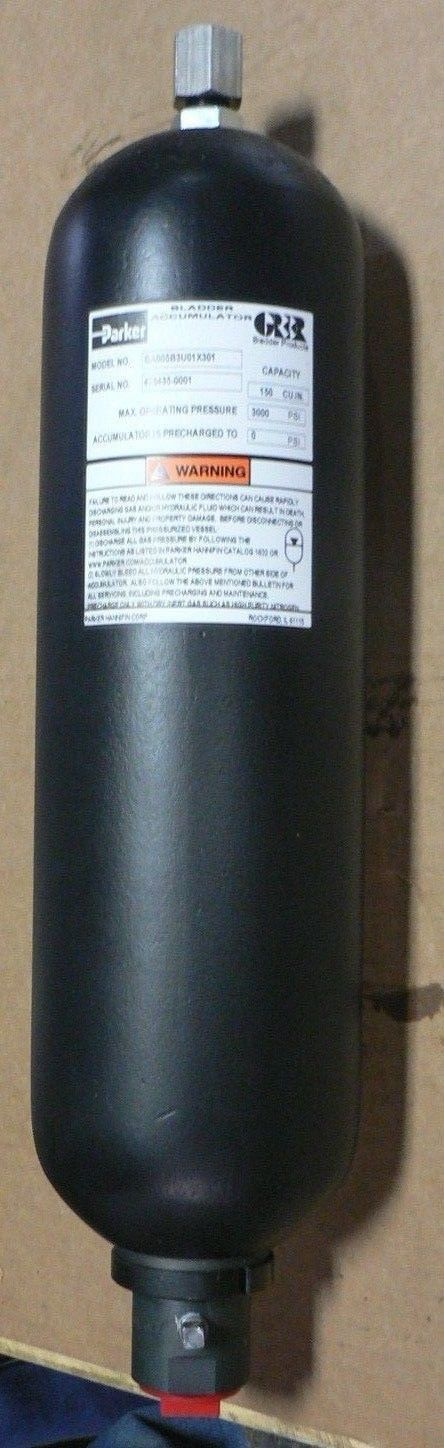 PARKER-HANNIFIN  ACCUMULATOR BA005B3U01S301 19 end to end MAX 3000 PSI