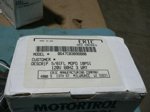 ERIE MOTORTROL 3 WAY VALVE 0647C0309GB00