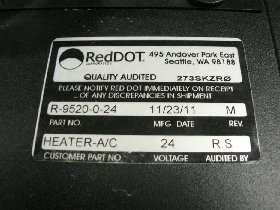 RED DOT COMPARTMENT HEATER R-9520-0-24 NOS