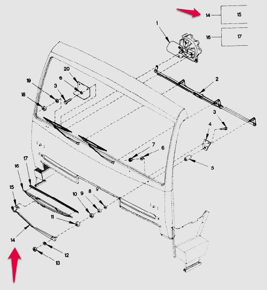 M1078 SERIES, 2-1/2-TON, 4X4 WIPER ARM 73724825