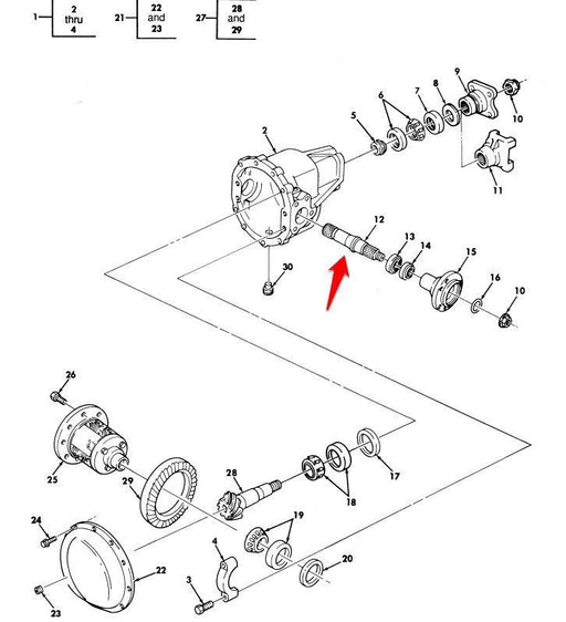 AM GENERAL DIFFERENTIAL SHAFT  5579991 6010942