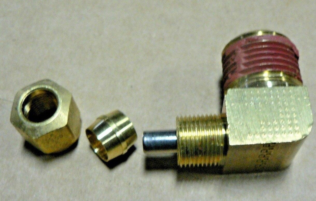 PARKER 169CA-6-8 TUBE TO MALE NPT BRASS COMPRESSION FITTING