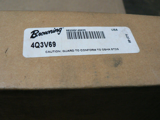 Browning 4Q3V69 Split Taper Sheave, Cast Iron, 4 Groove, 3V Belt, Uses Q1 Bushin