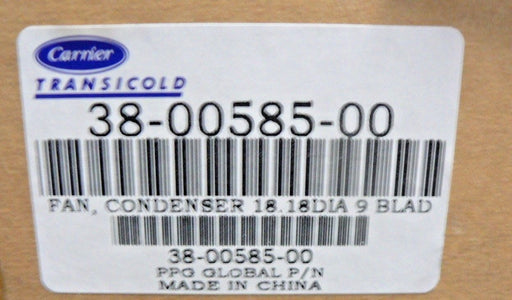 CARRIER TRANSICOLD FAN 38-00585-00 APPLICABLE TO: 69NT40?489?100 Series