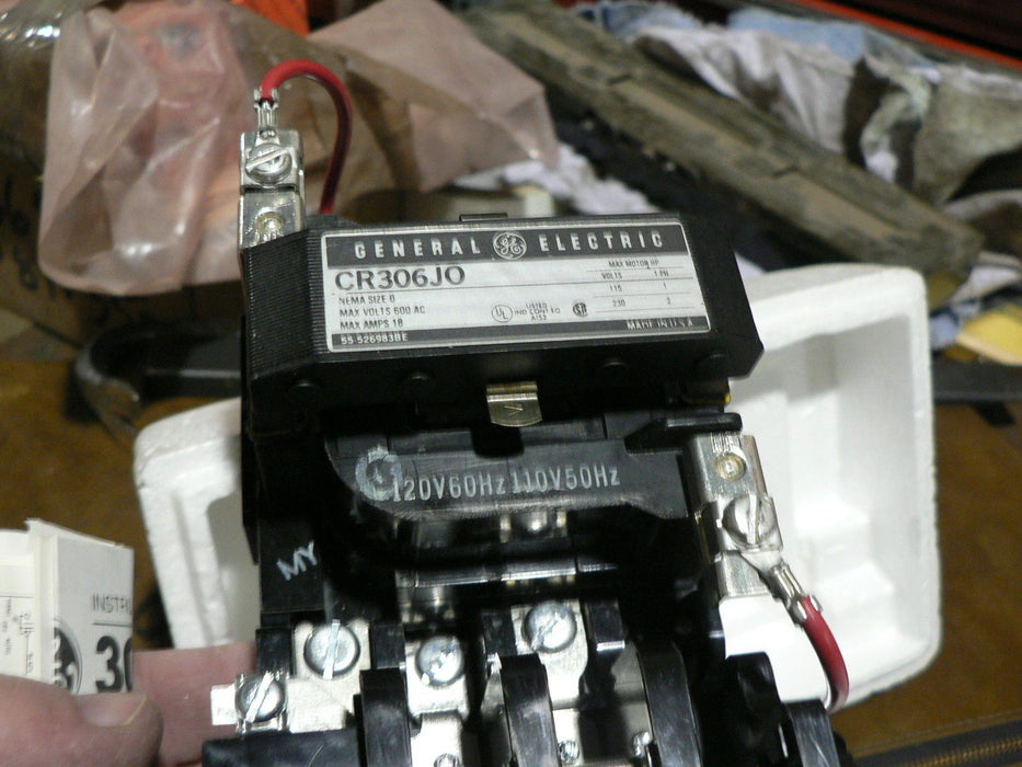 GENERAL ELECTRIC MAGNETIC CONTACTOR & STARTER CR306J022 CR306