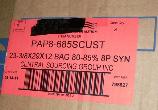 FLANDERS AIR CONDITIONING FILTERS PAP8-685SCUST ECO KV8-85G30V