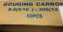 GOUGING CARBONS  5/16 X 12 8.0 X 305 50 PER BOX