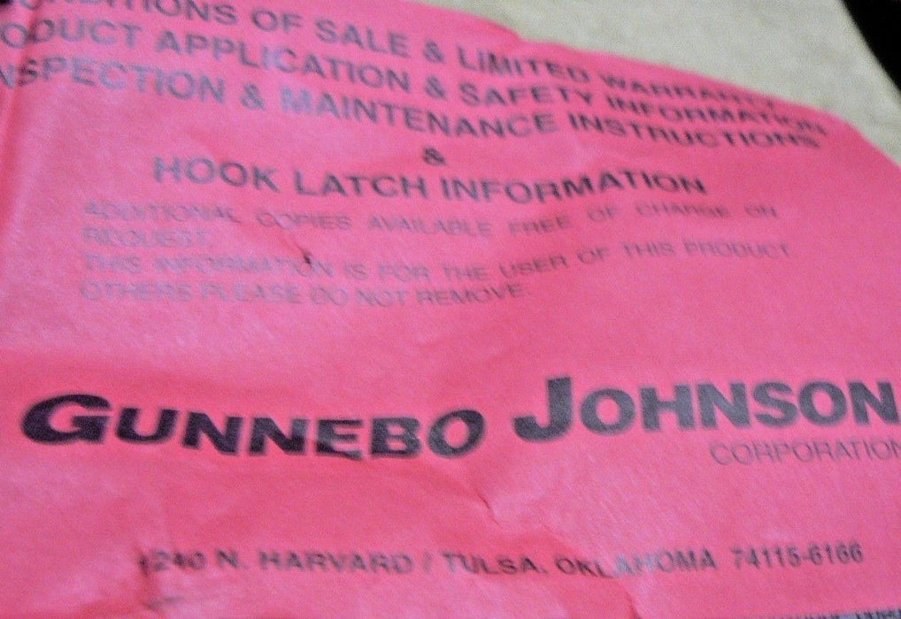 GUNNEBO JOHNSON BLOCKS SB16S14BJ 16TON 14.5MT 7/8 WIRE ROPE