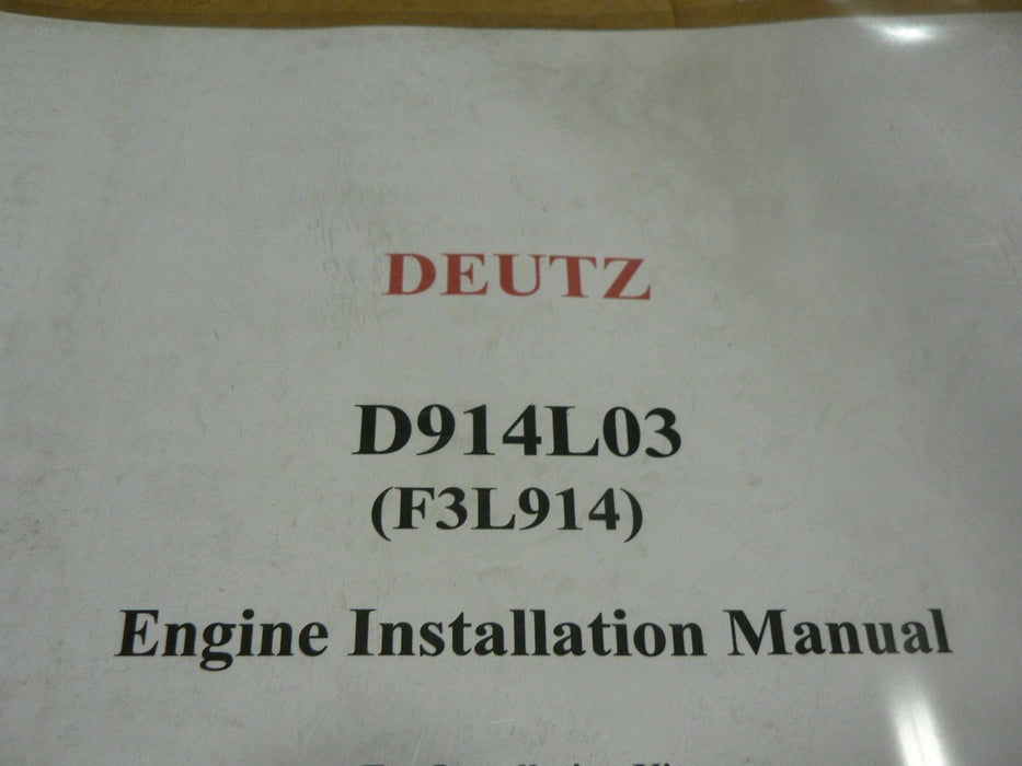DEUTZ D914L03 F3L914 ENGINE INSTALLATION KIT