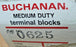 BUCHANAN MEDIUM DUTY SECTIONAL TERMINAL BLOCKS 600V P/N  0625 (BOX OF 100*)