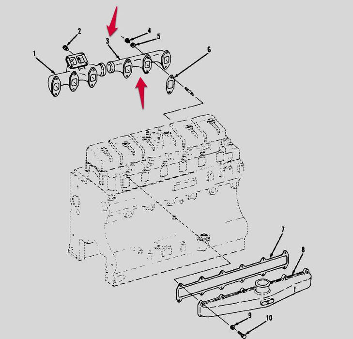 INTERNATIONAL 466B  EXHAUST MANIFOLD MHE236 TD15