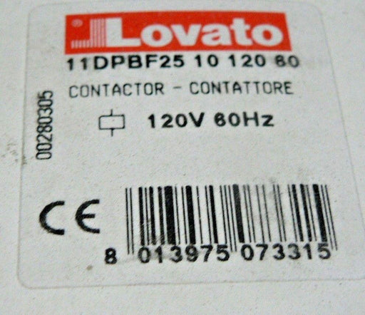 NEW LOVATO CONTACTOR 11DPBF25 120V 60HZ APPLICABLE TO: 1/2 HP MAGNATEK MOTOR