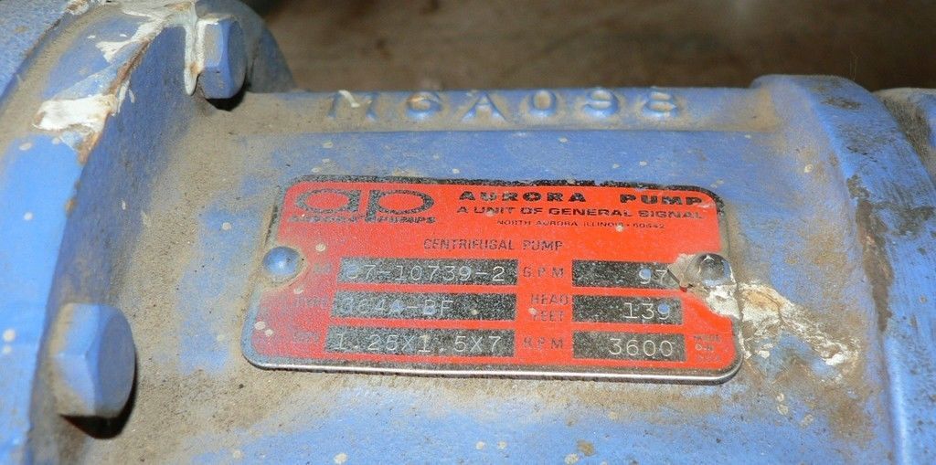 AURORA CENTRIFUGAL PUMP 364A-BF SIZE 1.25 X 1.5 X 7