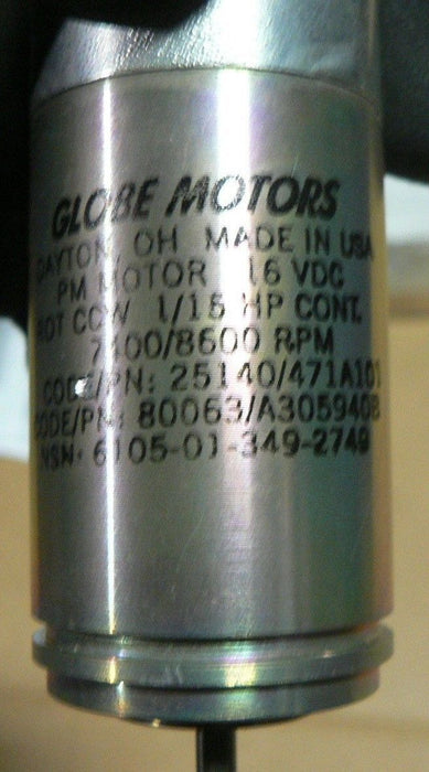 GLOBE ELECTRIC MOTOR 471A101