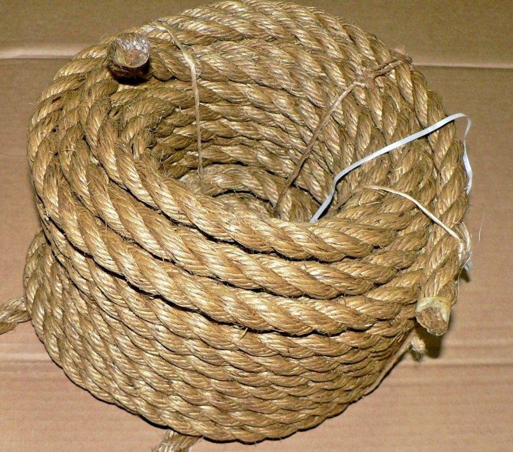 FIBROUS ROPE 25 YARDS HEMP MANILA T-R-605 (CIRCUMFERENCE 2) , 0.63662 ...