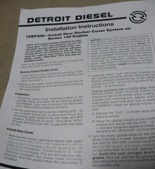DETROIT DIESEL 149 SERIES KIT P/N 2350971 23509571 5106701