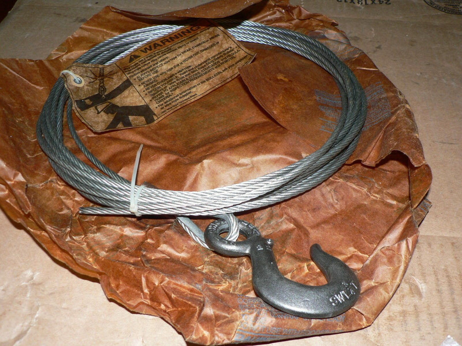 ZINC WIRE ROPE ASSEMBLY 7 X 19 WITH HOOK 4200.000 POUNDS NOMINAL 66295AX