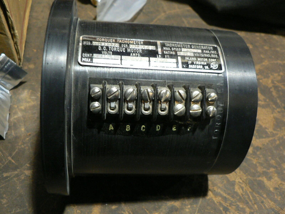 torquer tachometer CONTRAVES S2786 MOD TT.2907A MAX SPEED 11.7 RAD/SEC