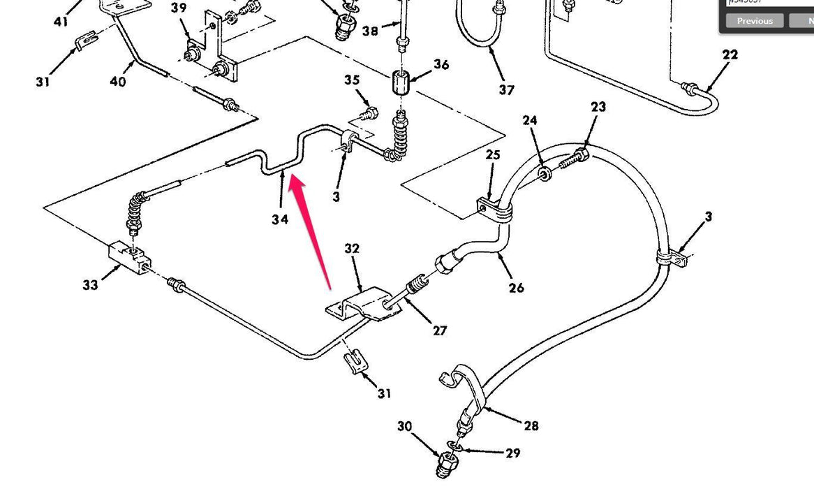 M1113 M1114 FRONT SERVICE BRAKE LINE 12460301