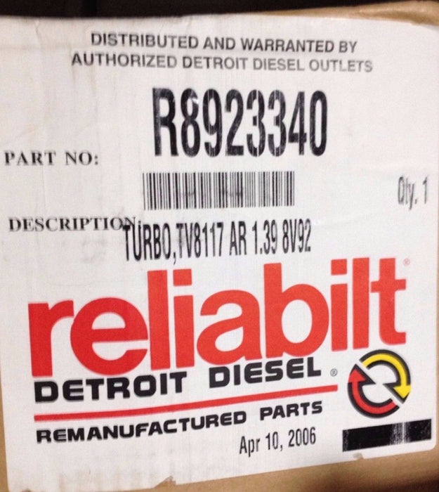 MTU DETROIT DIESEL 92 SERIES TURBO REBUILT 8923340 R8923340