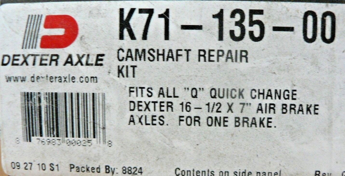 Dexter Heavy Truck & Trailer Air Brake Cam Repair Kit, 16-1/2 x 7  K71-135-00