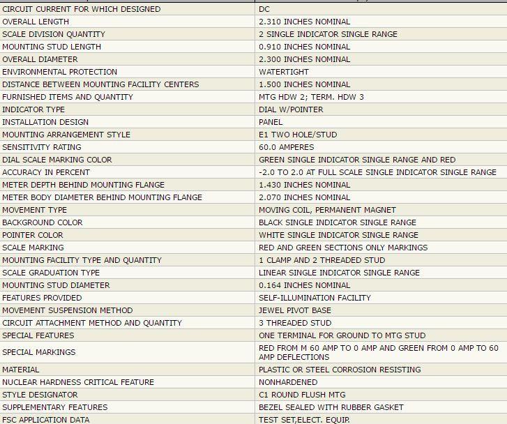 DATCON AMP METER  06864-40 HYSTER 362626