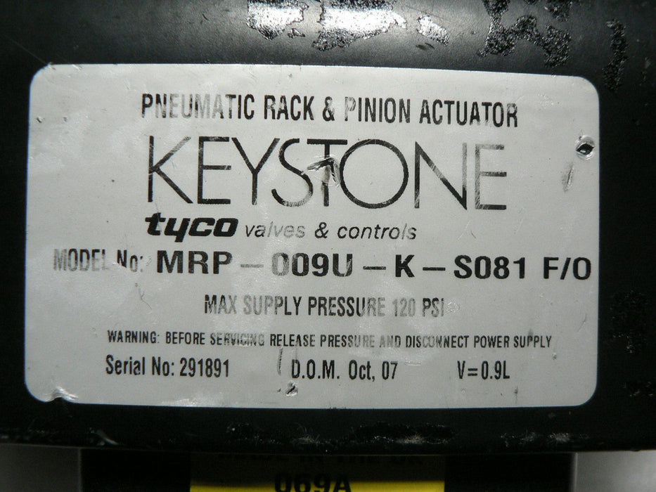 KEYSTONE MRP-009U-K-S081 MRP-009U-K-S081 Tyco Keystone Actuator