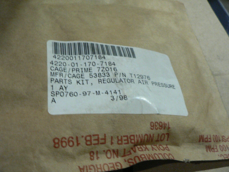 DRAEGER SAFETY T12976 REGULATOR BREATHING GAS PRESSURE PARTS KIT