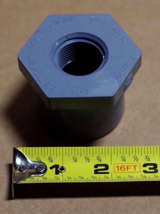 NIBCO PIPE REDUCER F439 SCH 80 5118-3 1-1/2X3/4  (10 PER PURCHASE)