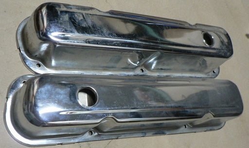 CHRYSLER 273 318 340 360 CHROME STEEL VALVE COVERS