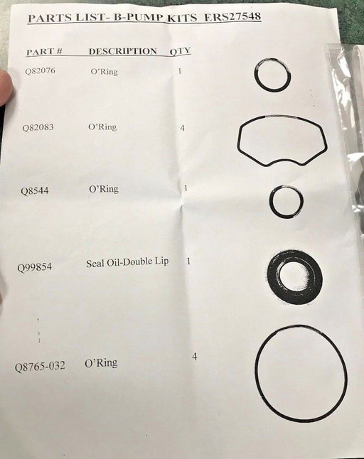 EATON SERIES MODEL B PUMP POWER STEERING PUMP SEAL KIT ers27548