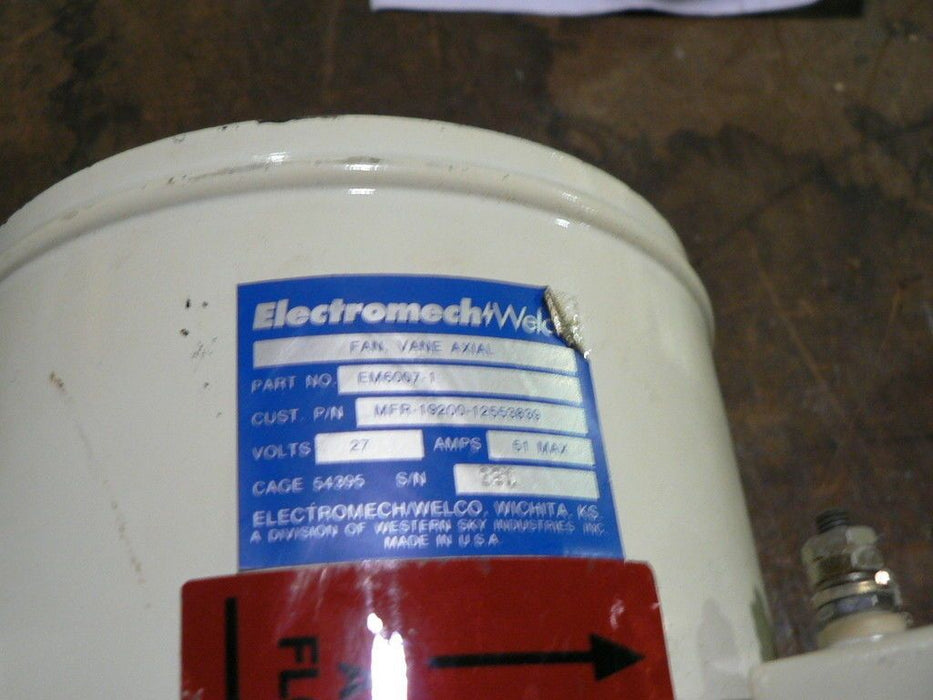 ELECTROMEC WELCO FAN VANEAXIAL EM6007-1 M109A6 27V